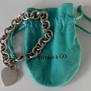 Tiffany & Co. Silver Heart Charm Bracelet
